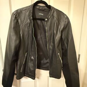Express Women's Sleek Black Leather Jacket